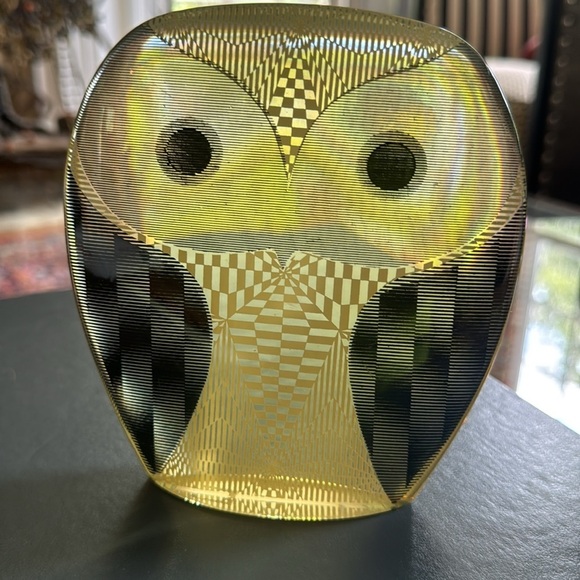 Abraham Palatnik vintage MCM Lucite Owl - Picture 2 of 4